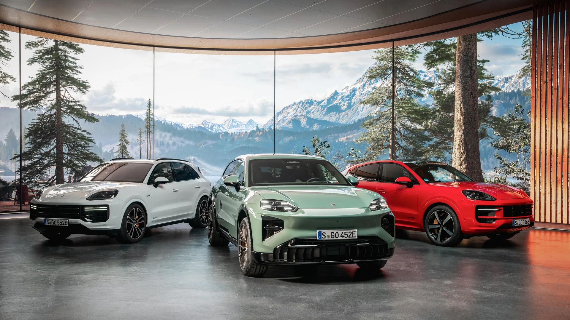 Porsche Cayenne Showroom Trio
